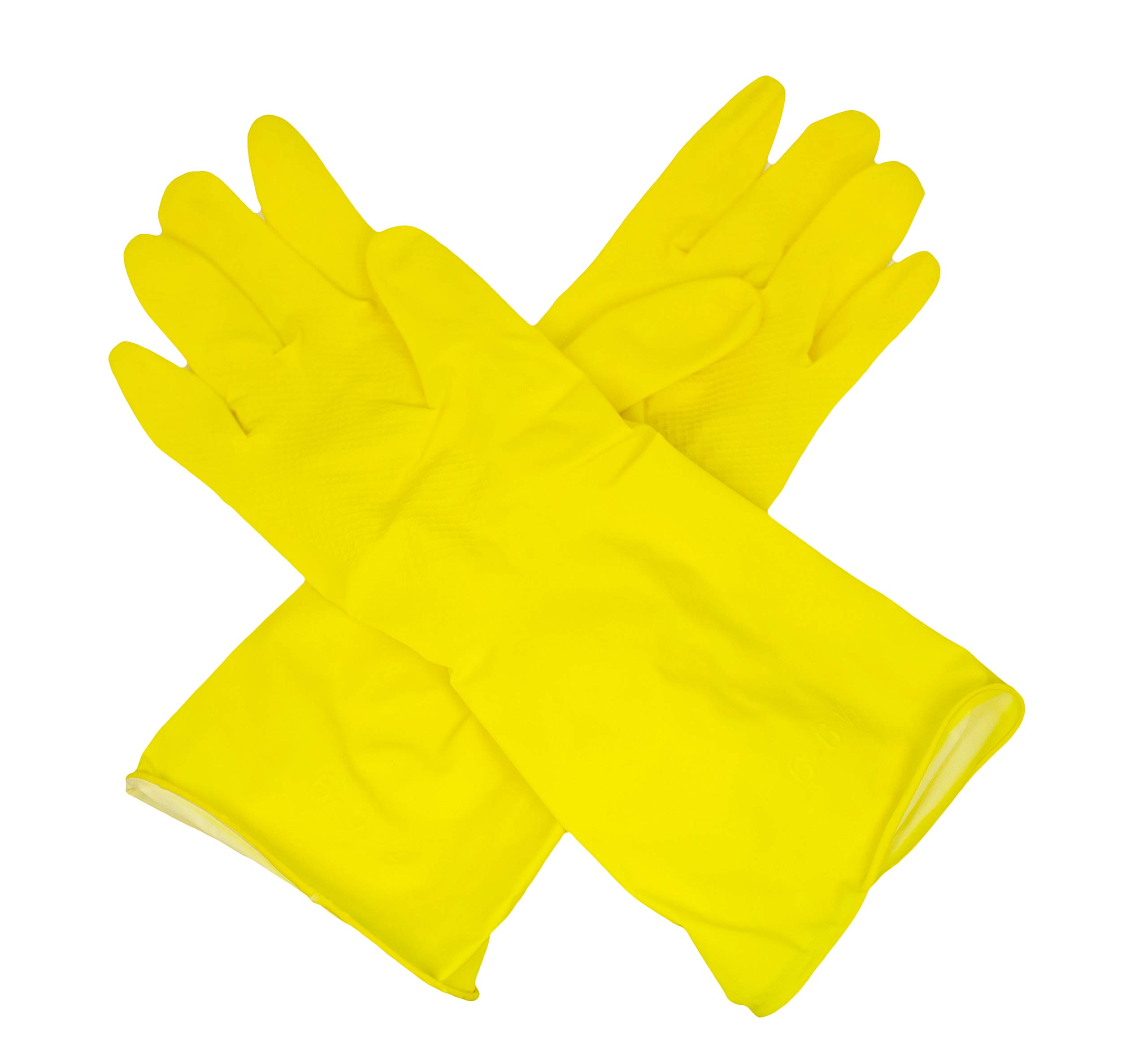 Romed Jaune Gants de ménage 100% Latex naturel – 12 paires