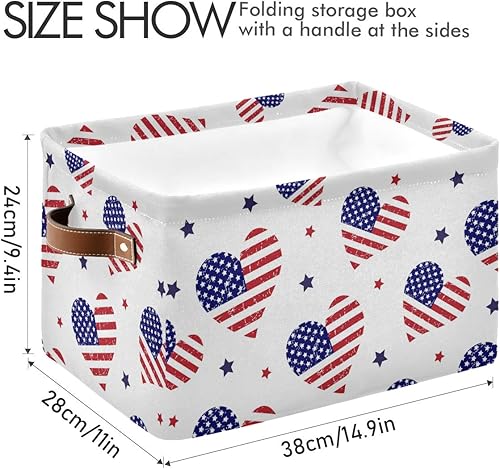 Miniatura 81 de senya Cesta de almacenamiento de Pascua con asas, huevos de Pascua, tela de conejo, contenedores de almacenamiento plegables para almacenamiento, 15