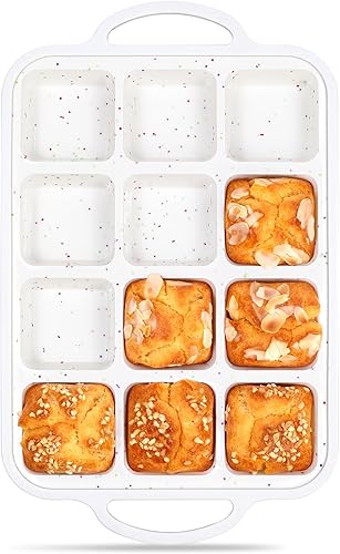 Miniatura 8 de 2 piezas de molde de pan de silicona antiadherente para hornear moldes de pan de silicona grandes de 9x5 pulgadas con marco reforzado de metal