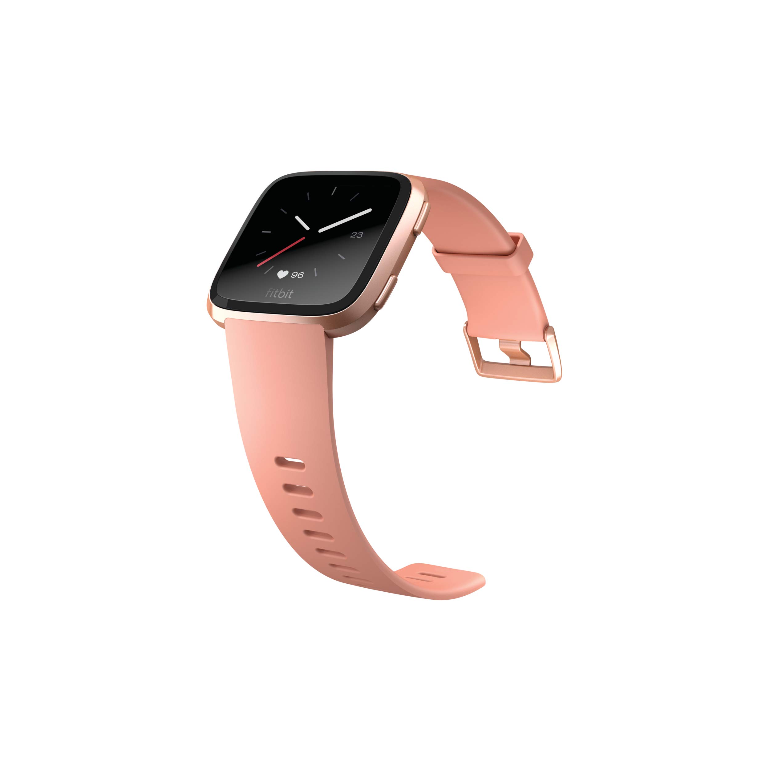 Fitbit Versa - Montres Connectées Forme, Sport et Bien-être : Plus de 4 Jours d’autonomie, Étanche, Suivi Fréquence Cardiaque, Pêche