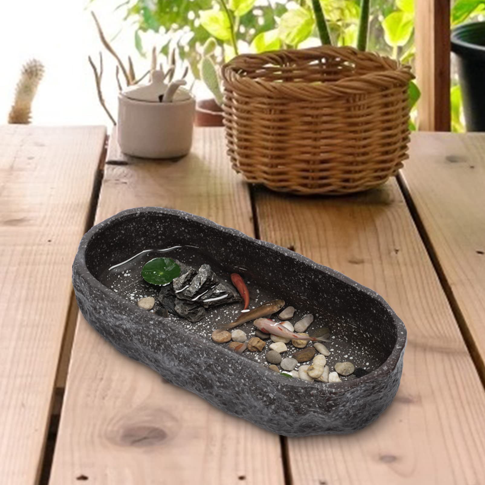 BESPORTBLE 1kawałek Ceramiczny Doniczkowy Pot Do Hydroponiki Bez Otworów Idealny Do Narcisów i Roślin Wodnych Stylowy Dekoracyjny Element Ogrodu