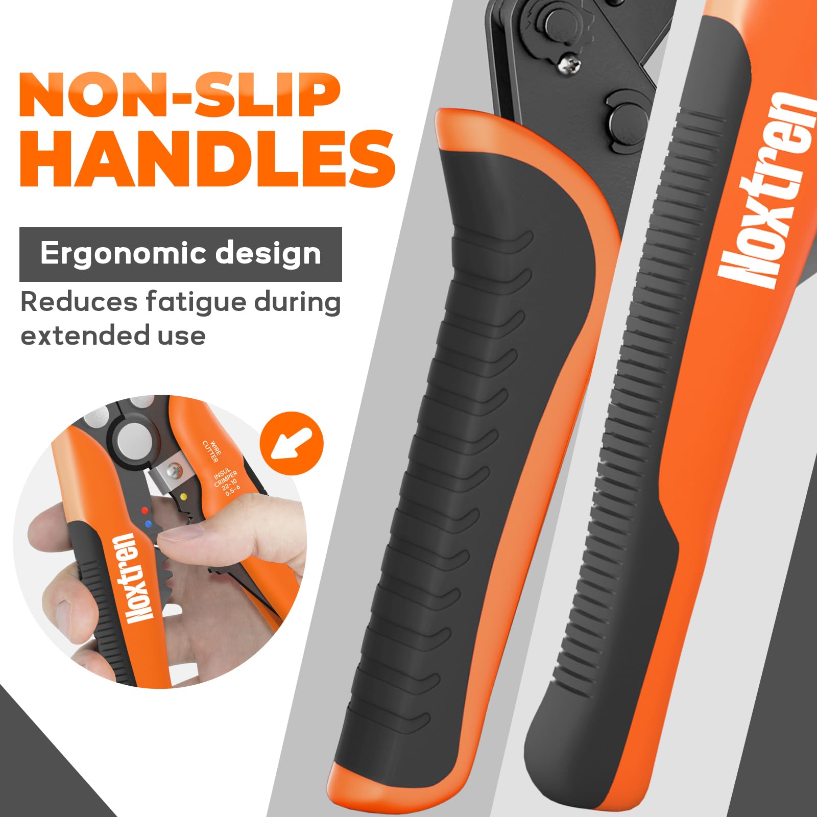 Lukyamzn AWG 22-10 Ratchet Wire Crimper Tool With AWG 24-10 Automatic Wire Stripper For Heat Shrink Connectors, Blue And Yellow - SA17-227B052 - View #4