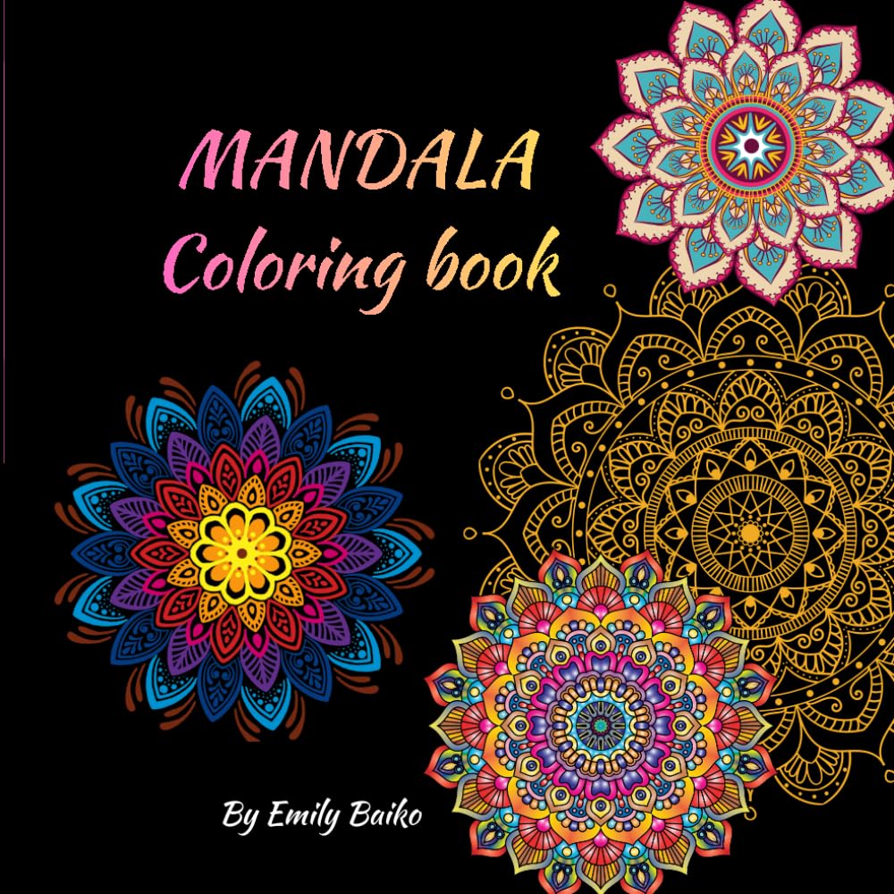 Mandalas: Relaxing flower art coloring book