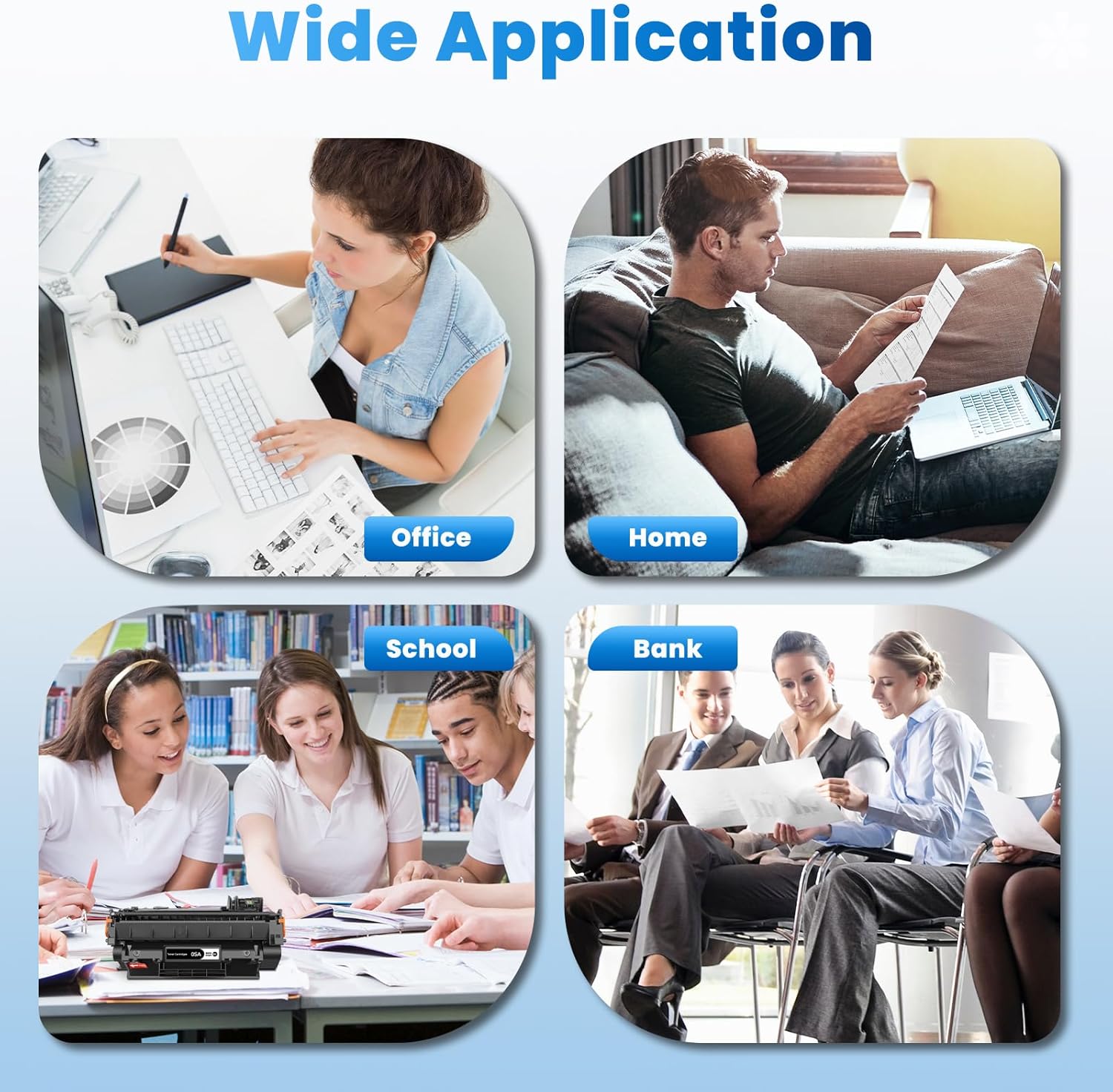 CE505A 05A Toner Cartridges Black (2-Pack) Laser Jet P2035 P2050 P2056 Compatible with HP 05A 05X Toner Cartridges for Laser Jet Enterprise P2035n P2055d P2055dn P2055x