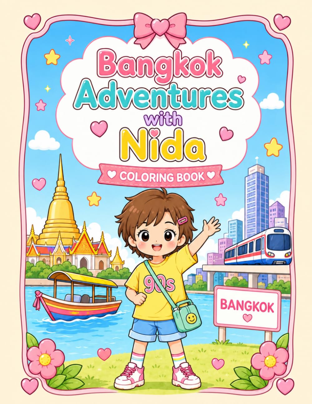 Bangkok Adventures with Nida: 30 Cute Coloring Pages Inspired by Life in Bangkok, Thailand