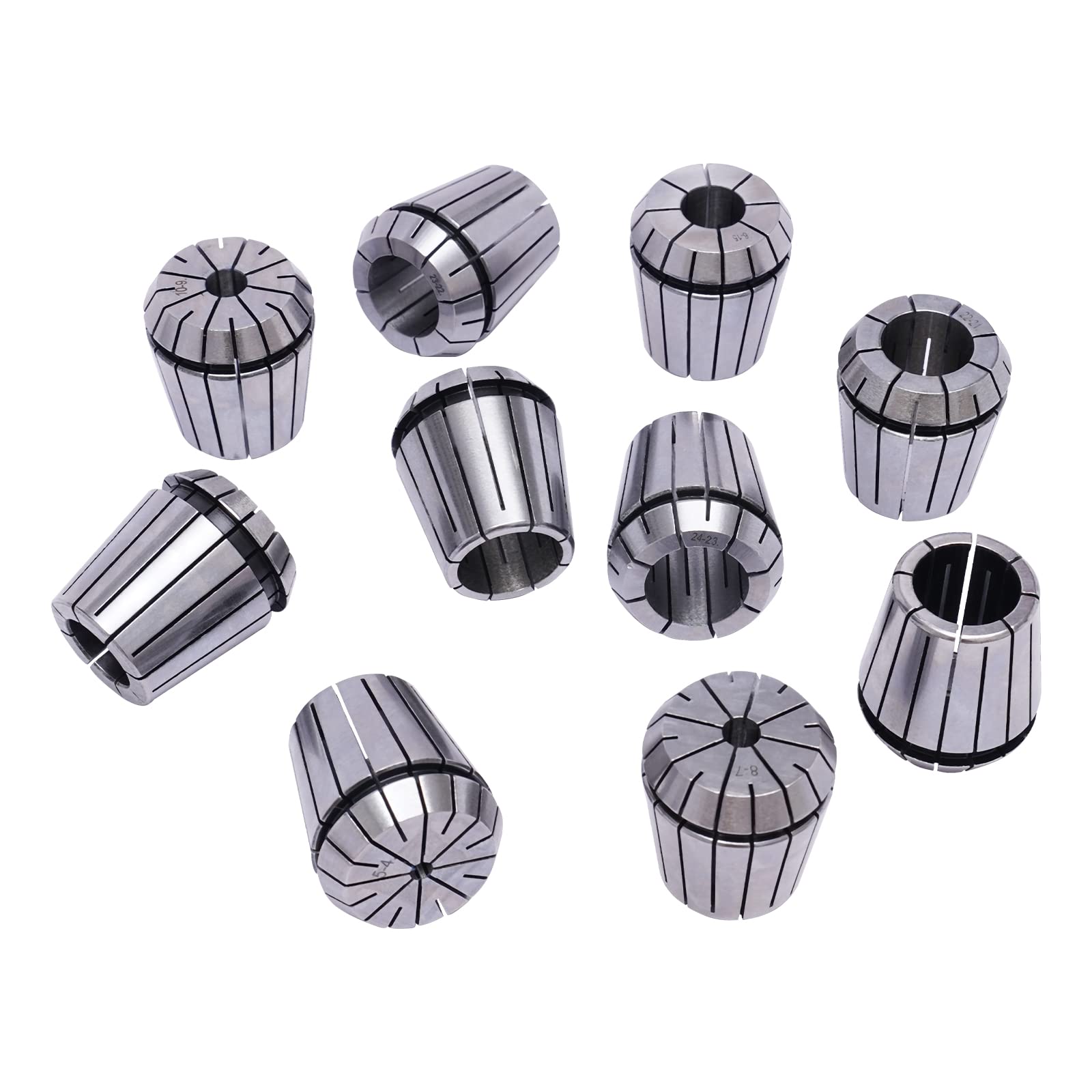 ER40 - Set di 23 pinze, 4 – 26 mm, M16 MK4, con chiave inglese per postazioni di lavoro CNC, macchina per incisione e tornitura per fresatura, foratura, ecc