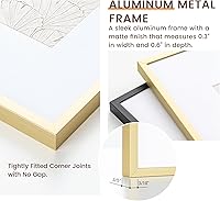 Vista 121 de Fun Memories Portarretratos de metal de 16 x 20 pulgadas con paspartú de 11 x 14 pulgadas, acabado de aluminio cepillado, parte delantera de vidrio