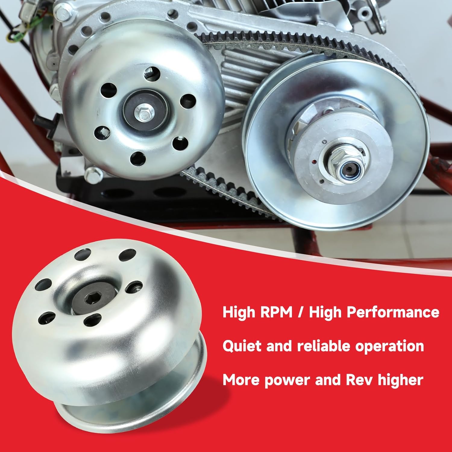 GREHUA Super 30 Series Torque Converter Kit Driver Clutch for Predator 212cc 196cc 224cc 225cc Coleman CT200U CT200U-EX BT200X Mini Bike Baja Massimo KT196 Go Kart Small Engine Parts