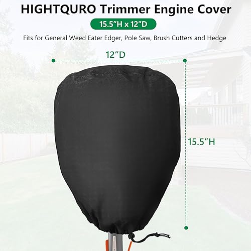 Miniatura 2 de HIGHTQURO Cubierta de motor de recortadora impermeable, cubiertas para herbicidas, Oxford Ripstop de alta resistencia, desbrozadora general para