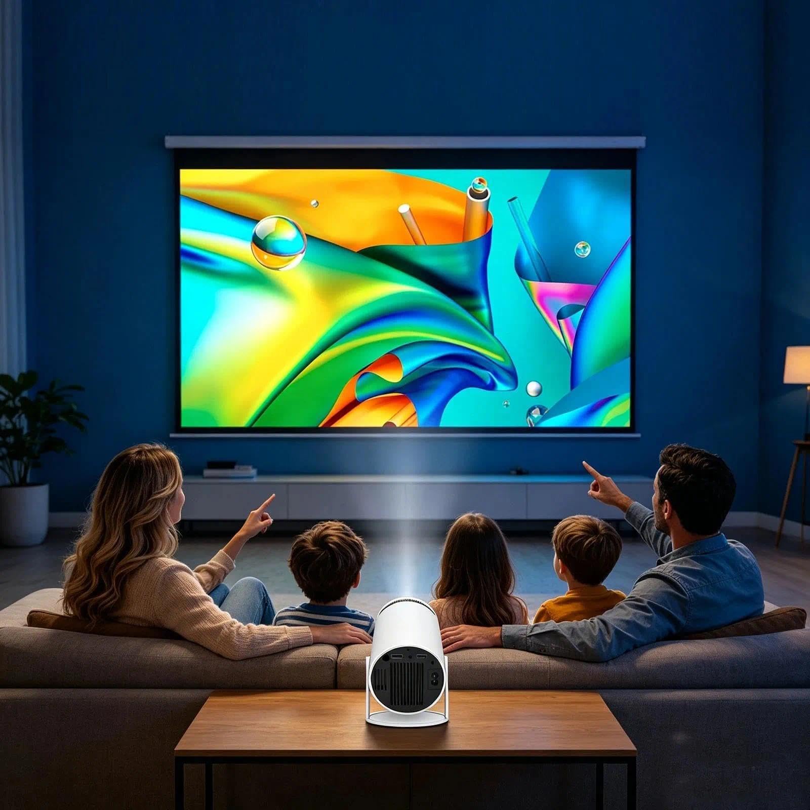 Cinemaster Pro - 4k Smart Projector,5g+2.4g Ad Altissima Velocità, Mini Proiettore Portatile Rotazione A 180°,Schermo Da 130" Aggiornato All'Hy300pro Con Wi-Fi E Bluetooth,Lapto Auto Keystone