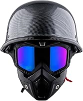 Vista 13 de 1Storm Casco de motocicleta de media cara estilo alemán aprobado por DOT: HKY602