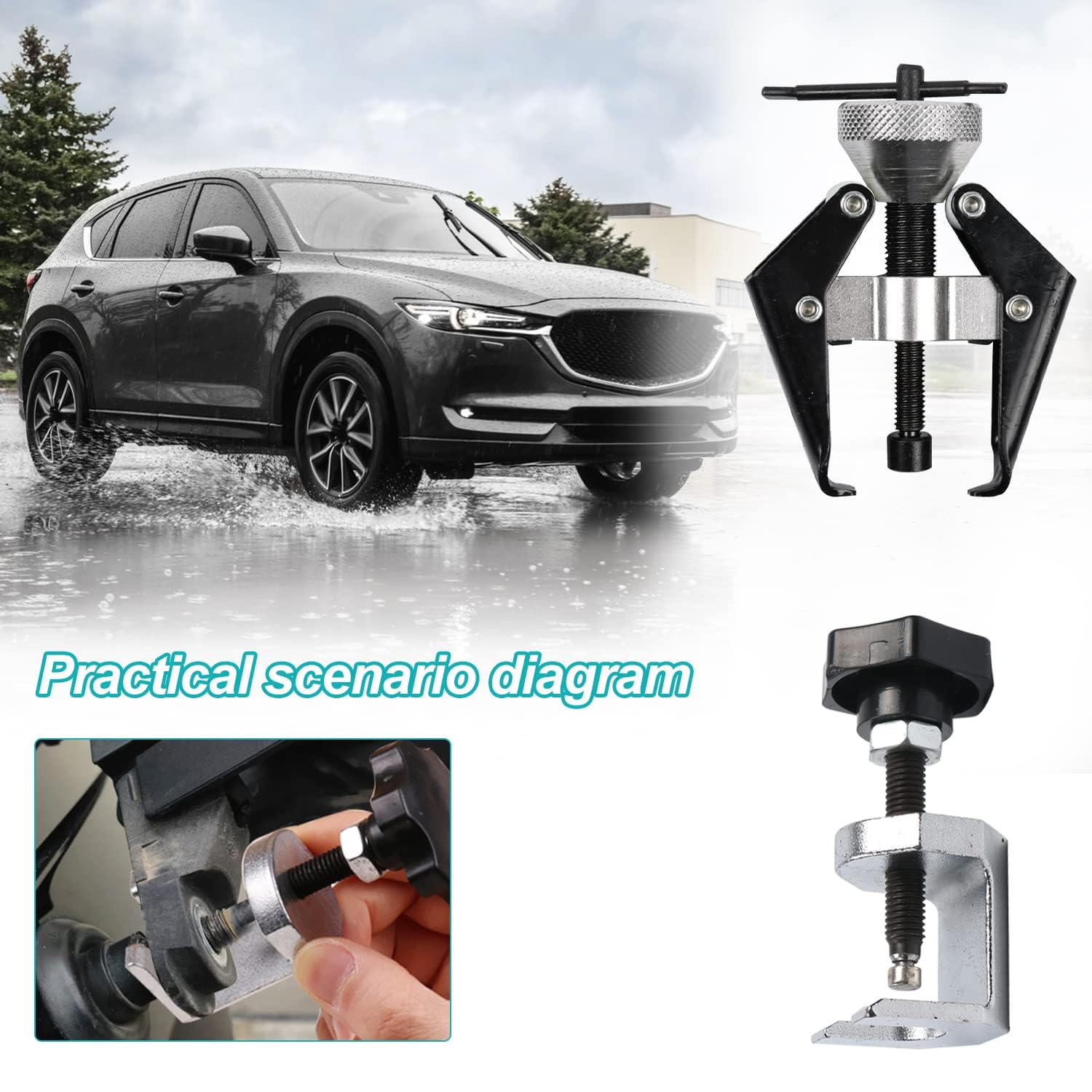 Estrattore Per Bracci Tergicristallo Auto - 2 Pezzi Universali, Acciaio Al Carbonio, Regolabile, Per Auto, Furgoni, Camion - Foto 12