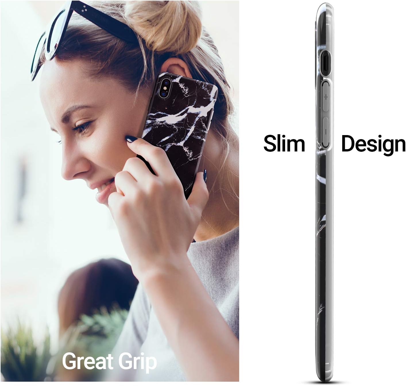 TORRAS Marble Designed for iPhone Xs Case/iPhone X Case, Ultra Thin Slim Case Soft Marble TPU Phone Case