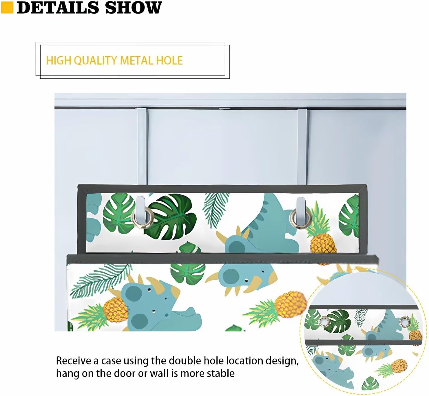 Gomyblomy Snowmen Wall Mounted Organizer, Christmas Themed Door Closet Organizer, Large Capacity Door Organizer with 4 Pockets, Holiday Decoration