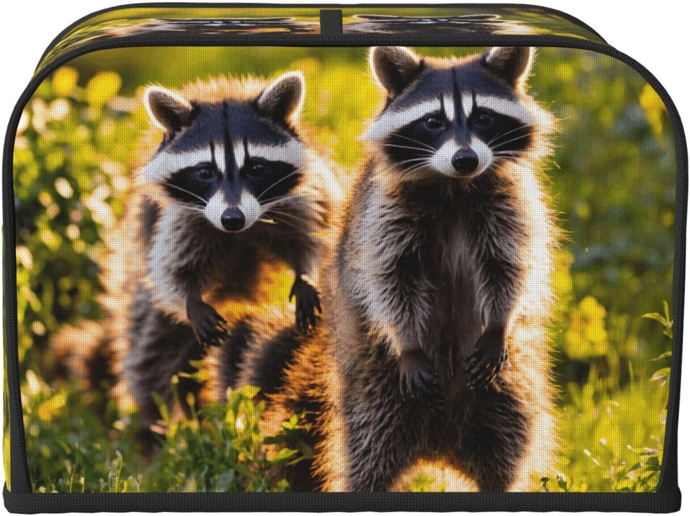 Cute Raccoon Print 4-Slice Toaster Cover Kitchen Appliance For Bread Home Protector Daily Usability image 2