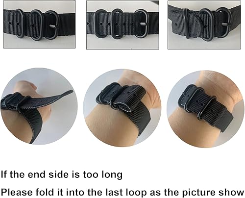 Vista 9 de Correa de repuesto para reloj Fenix 7X/5X/6X Easy Fit, correa de nailon transpirable tejida de 1.024 in compatible con Garmin Fenix 6X Pro/Fenix 5X