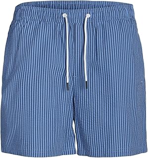 JACK & JONES Men's Fiji Swim Seersucker Swim Shorts