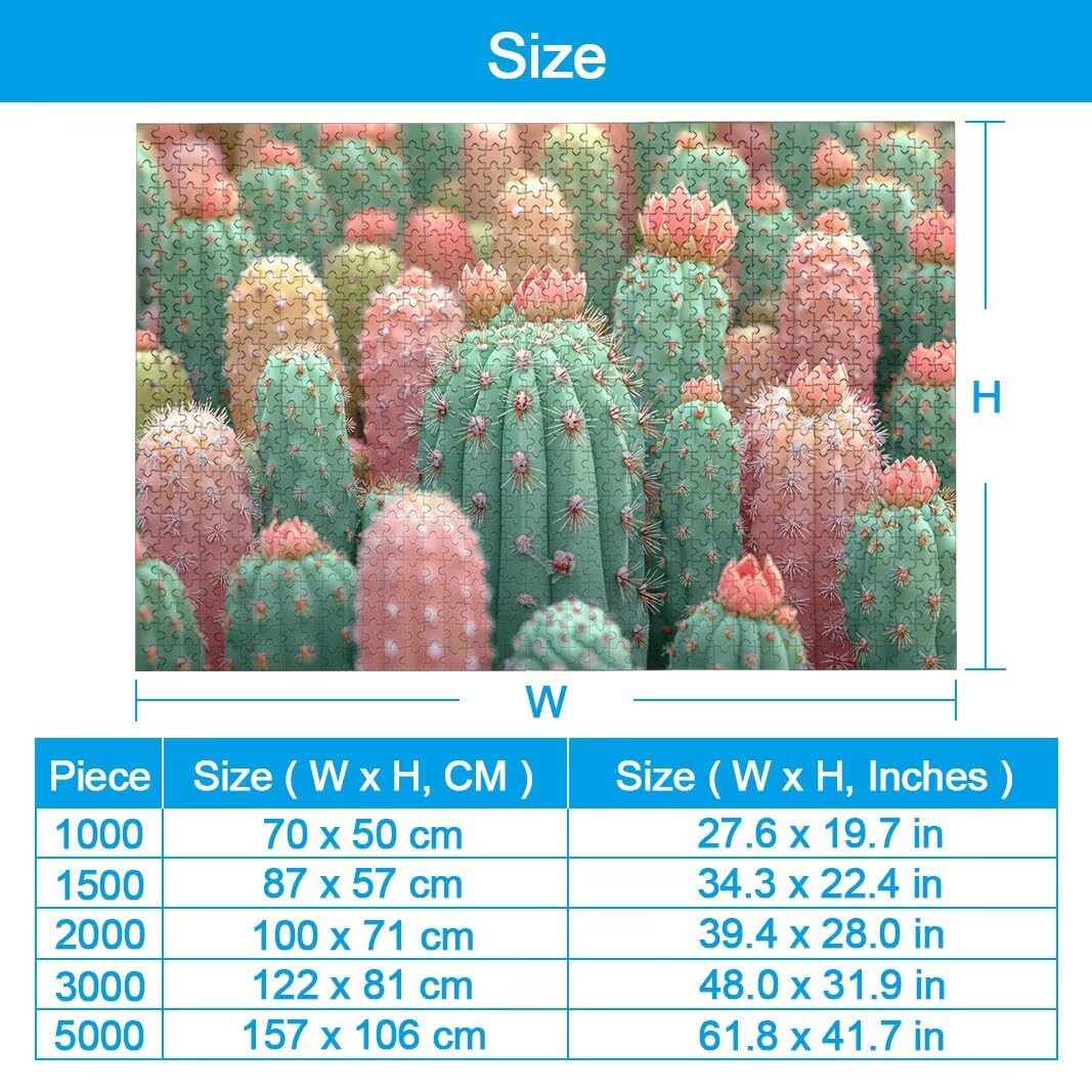 Puzzle Cactus, Puzzle 2000 Pièces Adultes, Puzzles pour Décor Murale -2967
