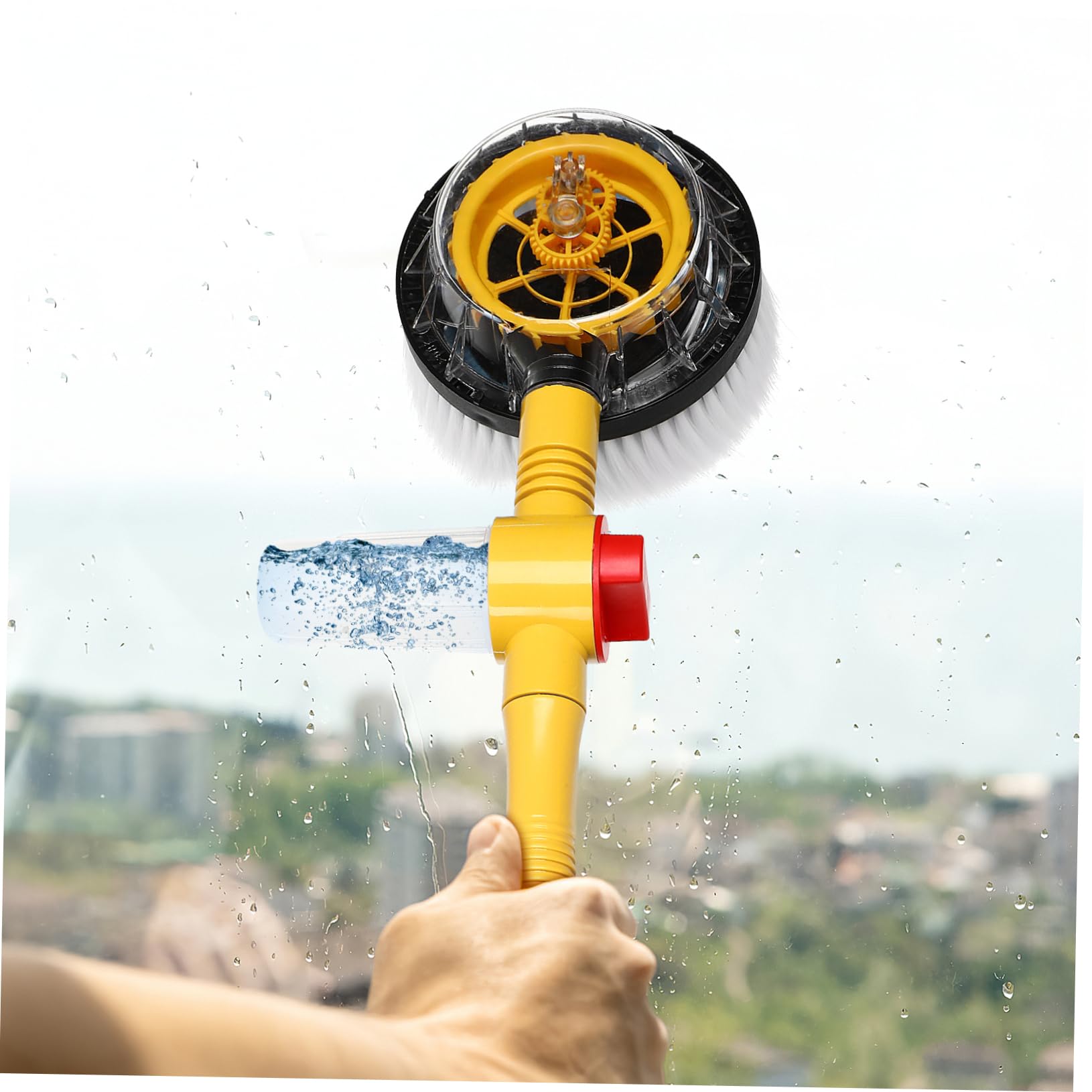Autowaschbürste Rotierend Mit Griff Mikrofaser-Chenille-bürstenkopf Lösungsmittelbehälter Für Automatisches Schaumbildung Wasser Und Reinigungsflüssigkeit Abgebend Für