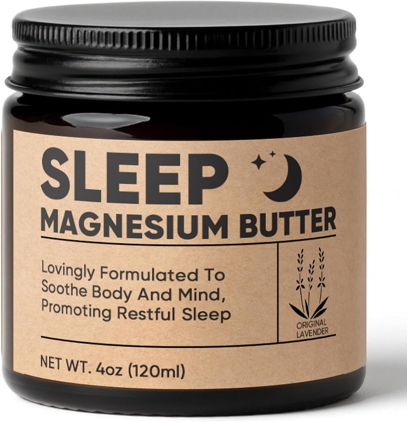 Magnesium Butter for Sleep - Arnica & Essential Oils, Magnesium Cream with Shea & Mango Butter, Helps Calm Body & Mind, Nighttime MagnesiumLotion for Legs, Lavender Scent, 4 oz (1)