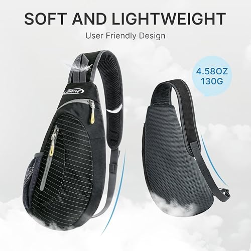 Miniatura 7 de G4Free - Bandoleras para hombre y mujer mochila al hombro pequeña cruzada al pecho Negro, Base negra floral., Negro Rojo Hoja, Negro, gris, Negro,