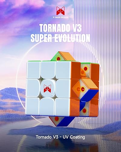 Miniatura 7 de BroMoCube QY X Man Tornado V3M 2022 Nuevo cubo magnético de velocidad 3x3 QY Toys Best Cube of The Tornado Serie V3 (Pionero, buque insignia y