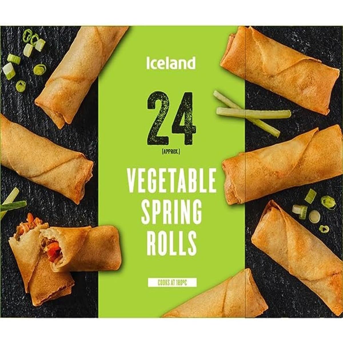 Iceland 24 (Approx.) Vegetable Spring Rolls 480g (Frozen)