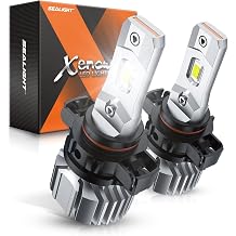 SEALIGHT 5202 LED Fog Light Bulbs, 44,000LM Super Bright 5202 Led Bulb,Plug & Play for 5201/PS19W/PS24W Fog Lights & DRL, IP68 Waterproof, 6000K Cool White, Pack of 2