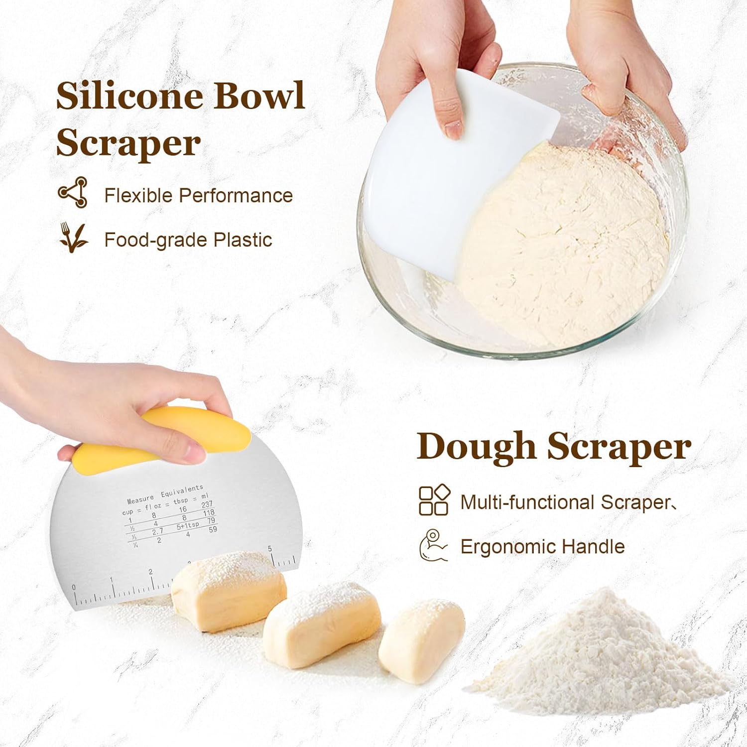 SHANNA Sourdough Starter Kit, Banneton Bread Proofing Basket, Sourdough Bread Baking Supplies, Sourdough Tools, Bread Making Tools, Round & Oval Proofing Basket, 15PCS