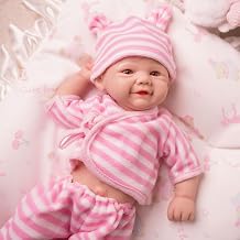 Reborn Baby Doll Silicone Full Body, 12 Inch Platinum Silicone Bathable Poseable Soft Lifelike Newborn Body Doll for 3+ Years Collectors