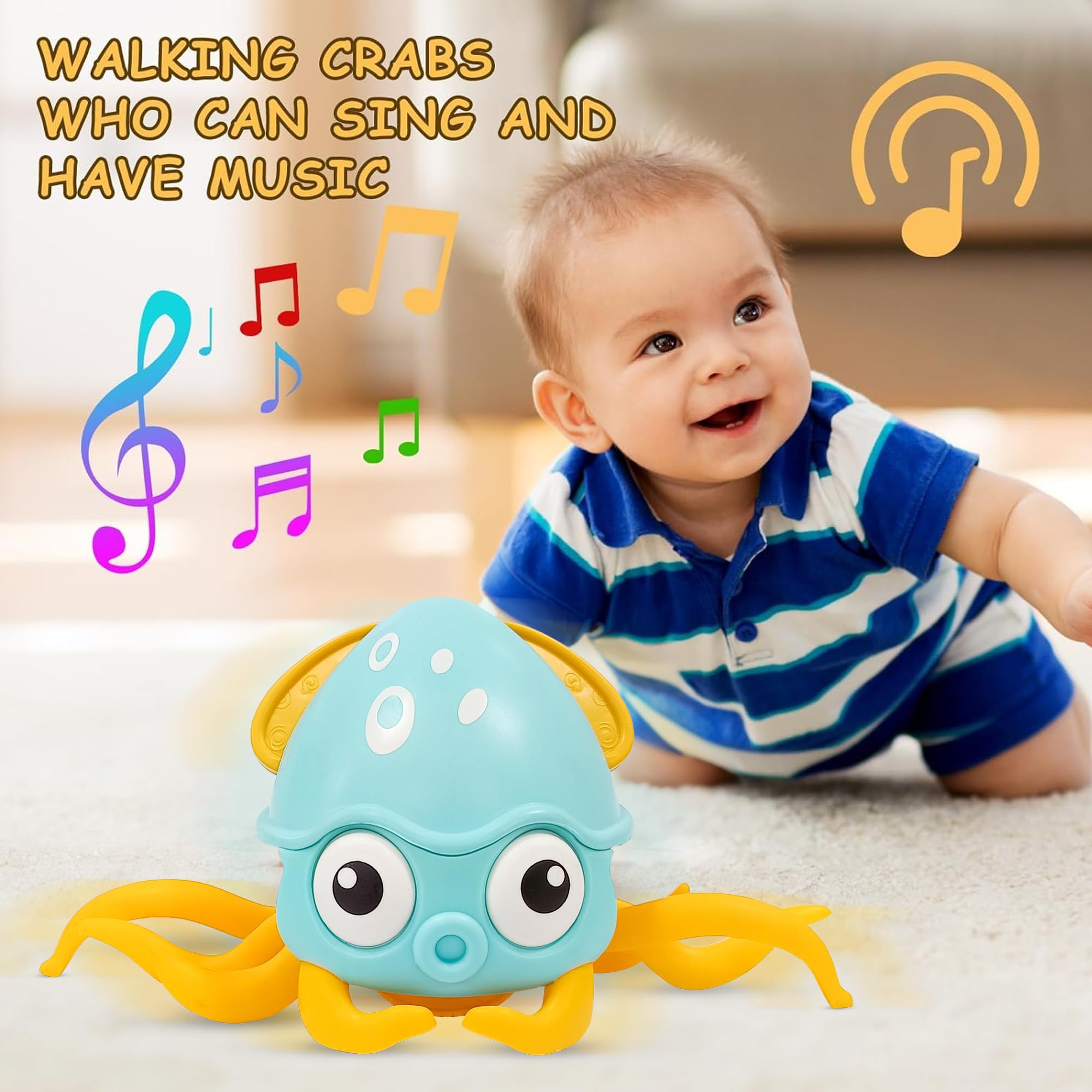 KIPA Gaming Octopus Crawling Toy - Musical & LED Lights -2