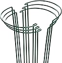 HiGift Plant Support Stakes, 6 Pack Metal Peony Cages and Supports, Garden Stakes Plant Support Cage, Large Plant Support Ring for Outdoor Indoor Snake Plant Peony Rose Flowers Vine (10" W x 15.8" H)