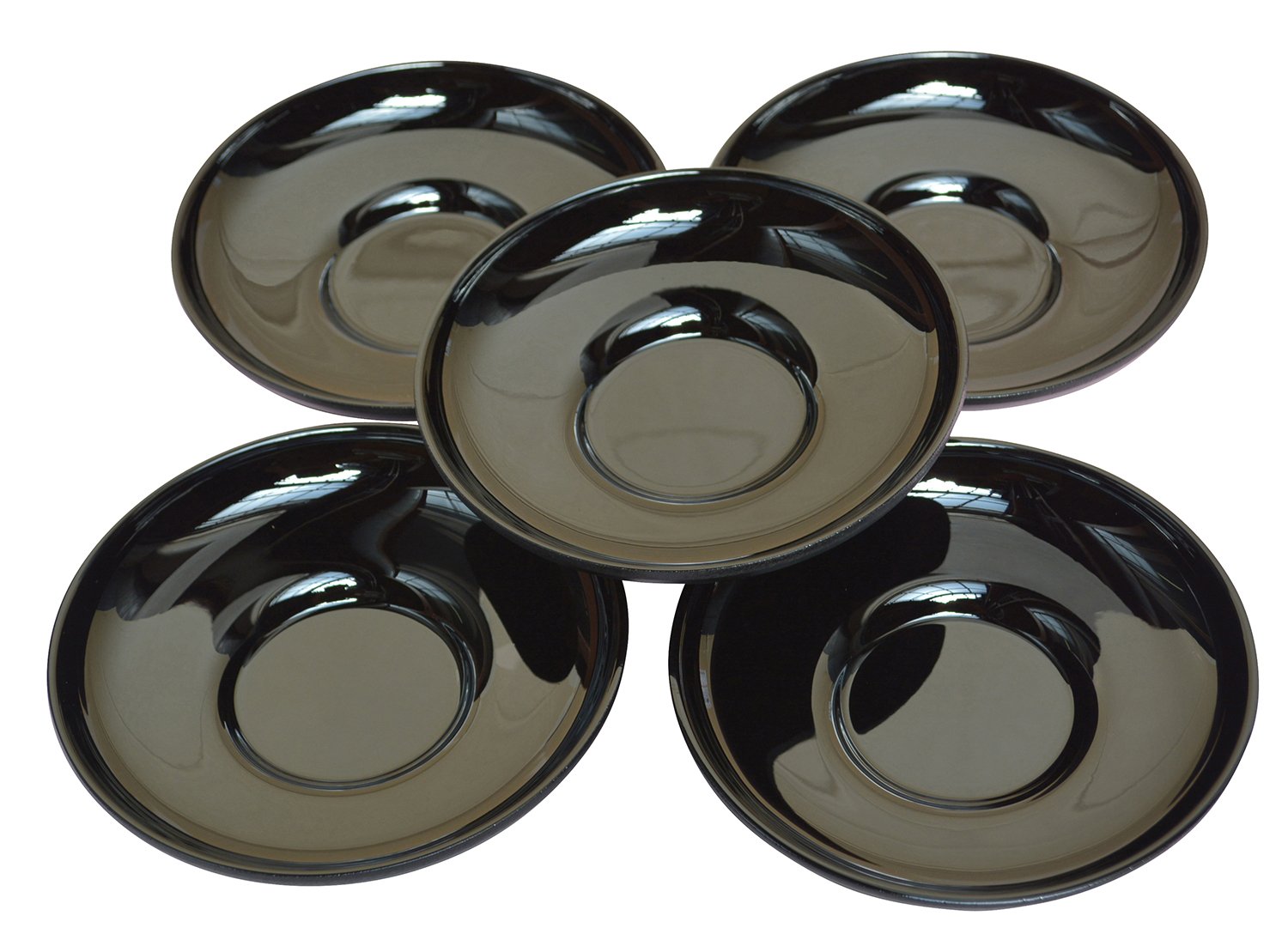 ??????? Kakuda Seibei Shoten TY2-5(5) Dharma Tea Cup, 4.7 inches (12 cm), Set of 5, Black