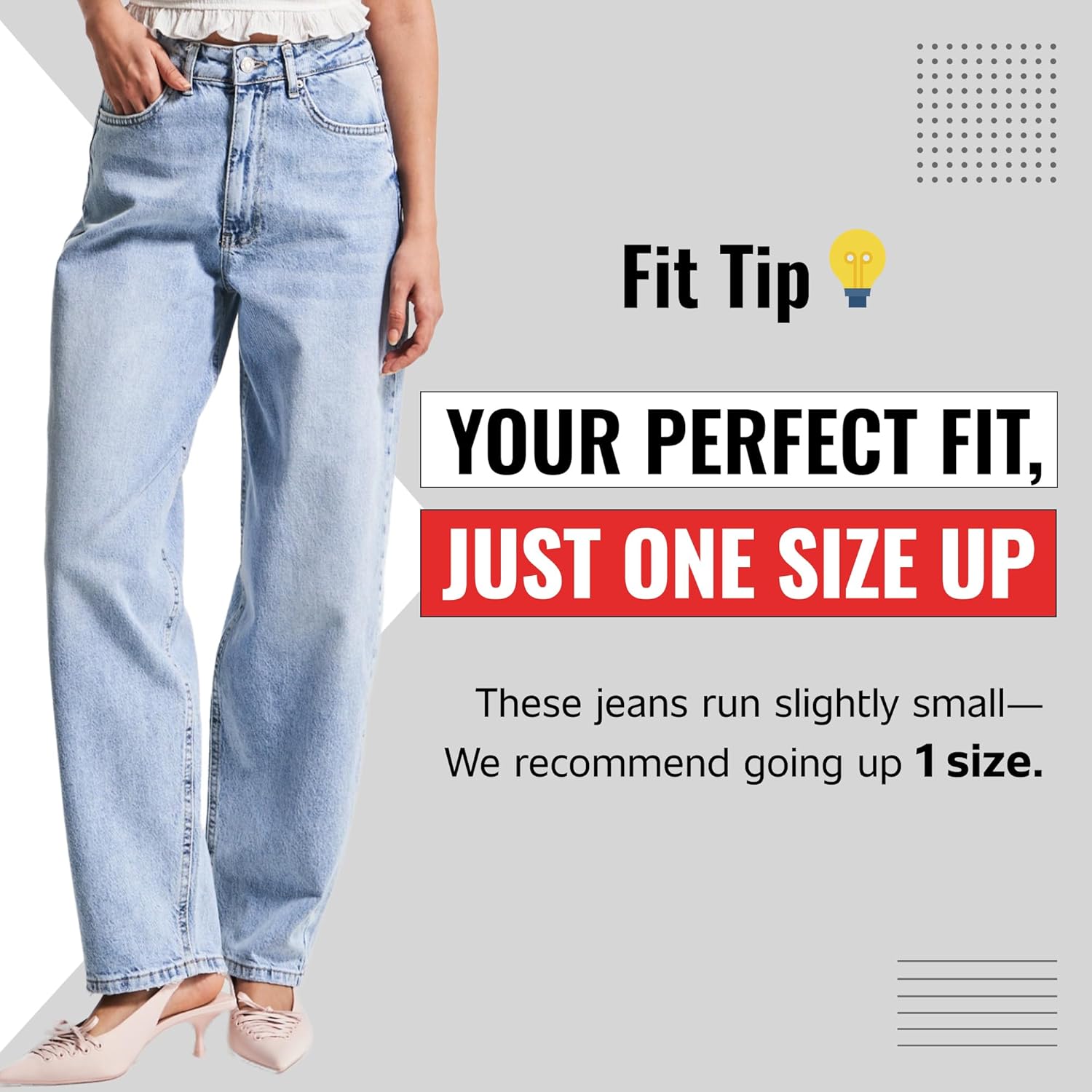 IT'S BASIC High Waisted Wide Leg Jeans for Women, Relaxed Fit Trendy Womens Jeans Stretchy Loose Denim Pants, Stonewashed