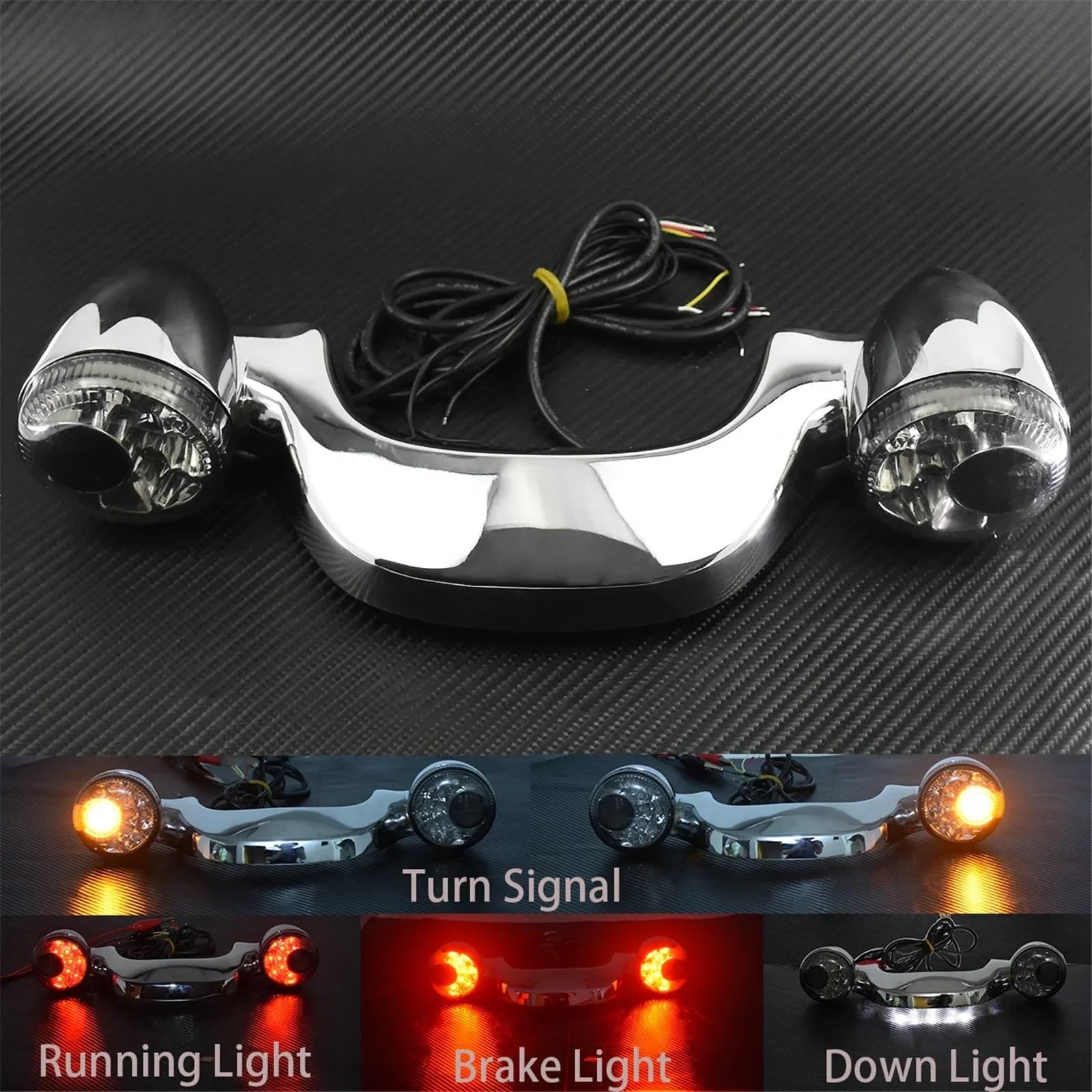 Faro Posteriore Stop Running Barra luminosa a LED per indicatori di direzione posteriori per moto, Per Touring Per Strada Per Street Glide Per Road King FLHX FLTRXS CVO 2010-2021