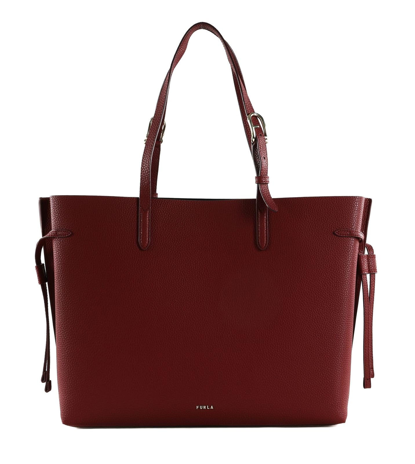 Furla Cuero bolso de hombro bolso shopper Ava Tote Ciliegia d + Nero int rojo oscuro