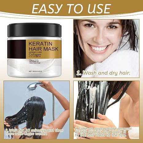 1 Stück Haarmaske 100g Tiefenreparatur Haarspülung Haarmaske für Sehr Trockenes Haar Geschädigtes Haar Alle Haartypen