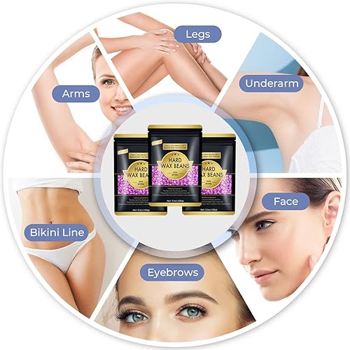 Miniatura 5 de Keethem - Cuentas de cera para depilación, granos de cera dura de 10.5 onzas, cuentas de cera gruesa para cara, cejas, bikini brasileño para mujeres