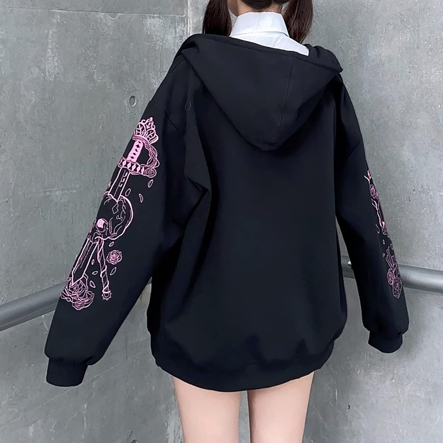 NCDUANSAN Gothic Hoodie Vintage Print Dark Hoodie Harajuku Hoodie Sweatshirt Street Trend Fashion Casual Hip Hop - Image 4