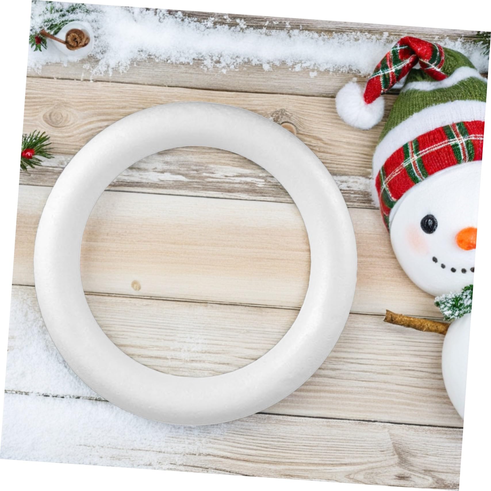 SOLUSTRE 3pièces Kit Couronne Noël Anneaux Mousse Ronds pour Décorations Fêtes Mariages Lot de Cercles DIY
