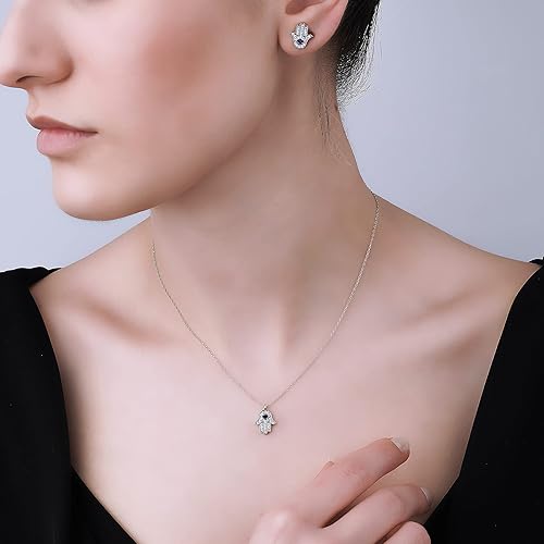 Miniatura 2 de Lykia Plata de ley 925 chapada en oro de 18 quilates Collar de protección Joyas Colgante Viene con una hermosa caja de regalo