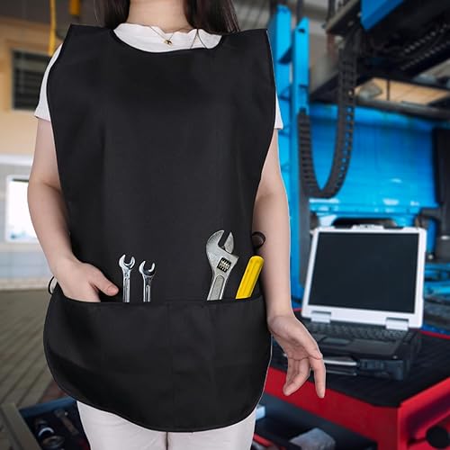 Miniatura 6 de Larrel Delantal de limpieza, delantal de limpieza para tareas domésticas, delantales de pintura para adultos, cobbler unisex impermeables con 2