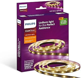 PHILIPS LED Cove Light for Ceiling | 5-Meter LED Strip Light for Home Decoration | CoveGlow, Warm White | Pack of 1 (Drive...