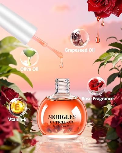 Miniatura 2 de MORGLES Kit removedor de cutículas, lima de uñas 100180 y bloques de pulidor de uñas, 1 aceite de cutícula rosa y herramientas profesionales de