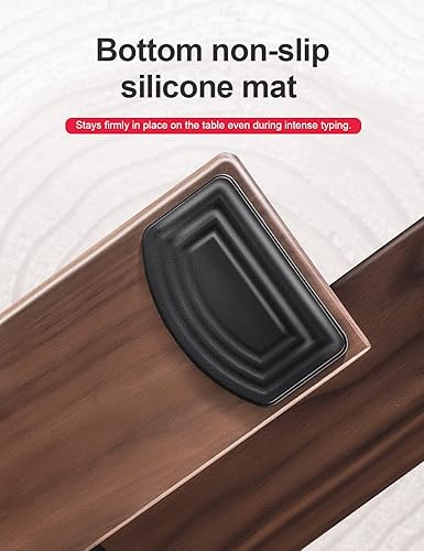 Miniatura 4 de Meatanty Reposamuñecas para teclado de madera, ergonómico TKL Gaming Walnut mecánico, reposamuñecas duro, reposamuñecas para computadora, portátil,