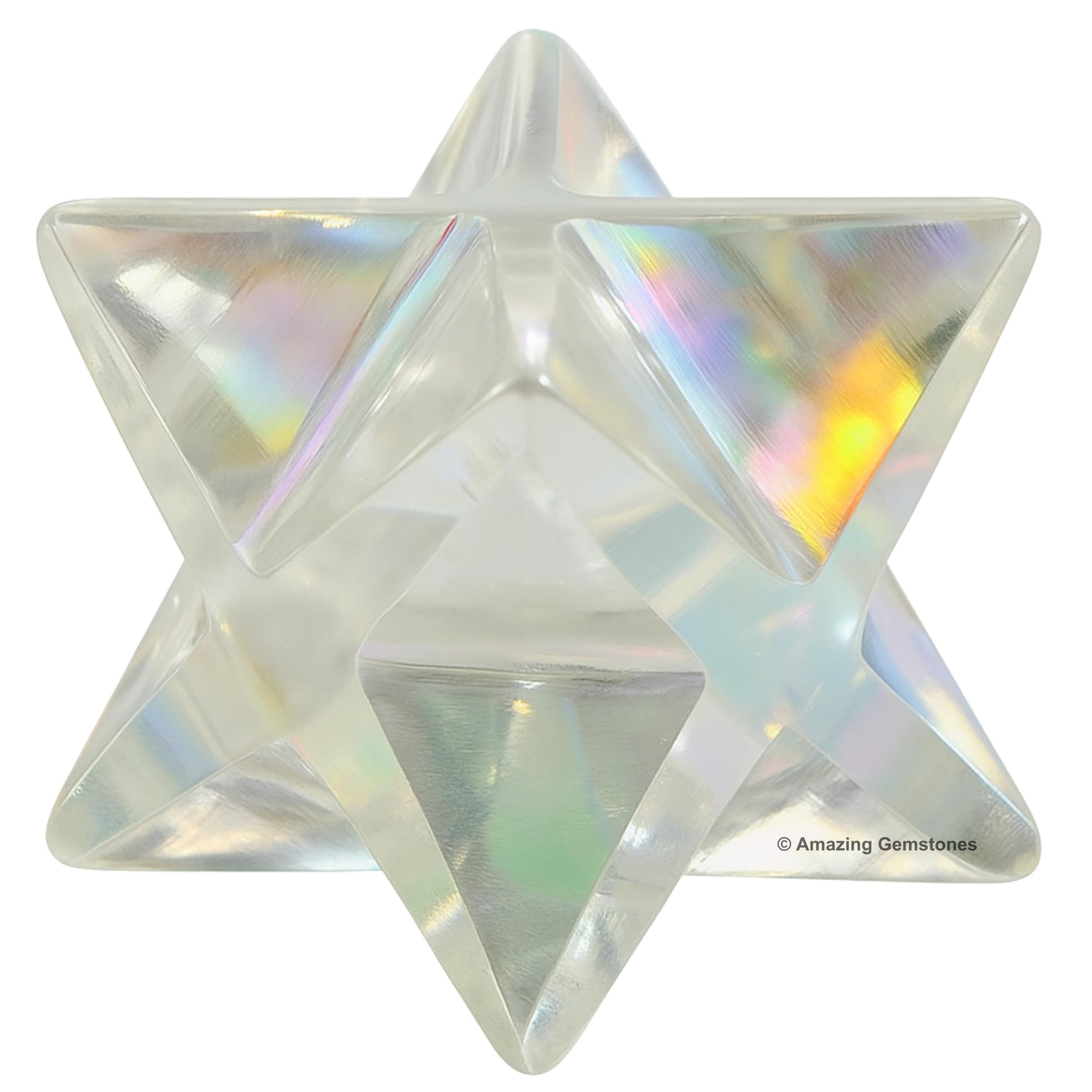 Amazon.com: Amazing Gemstone Angel Aura Quartz Merkaba Crystal