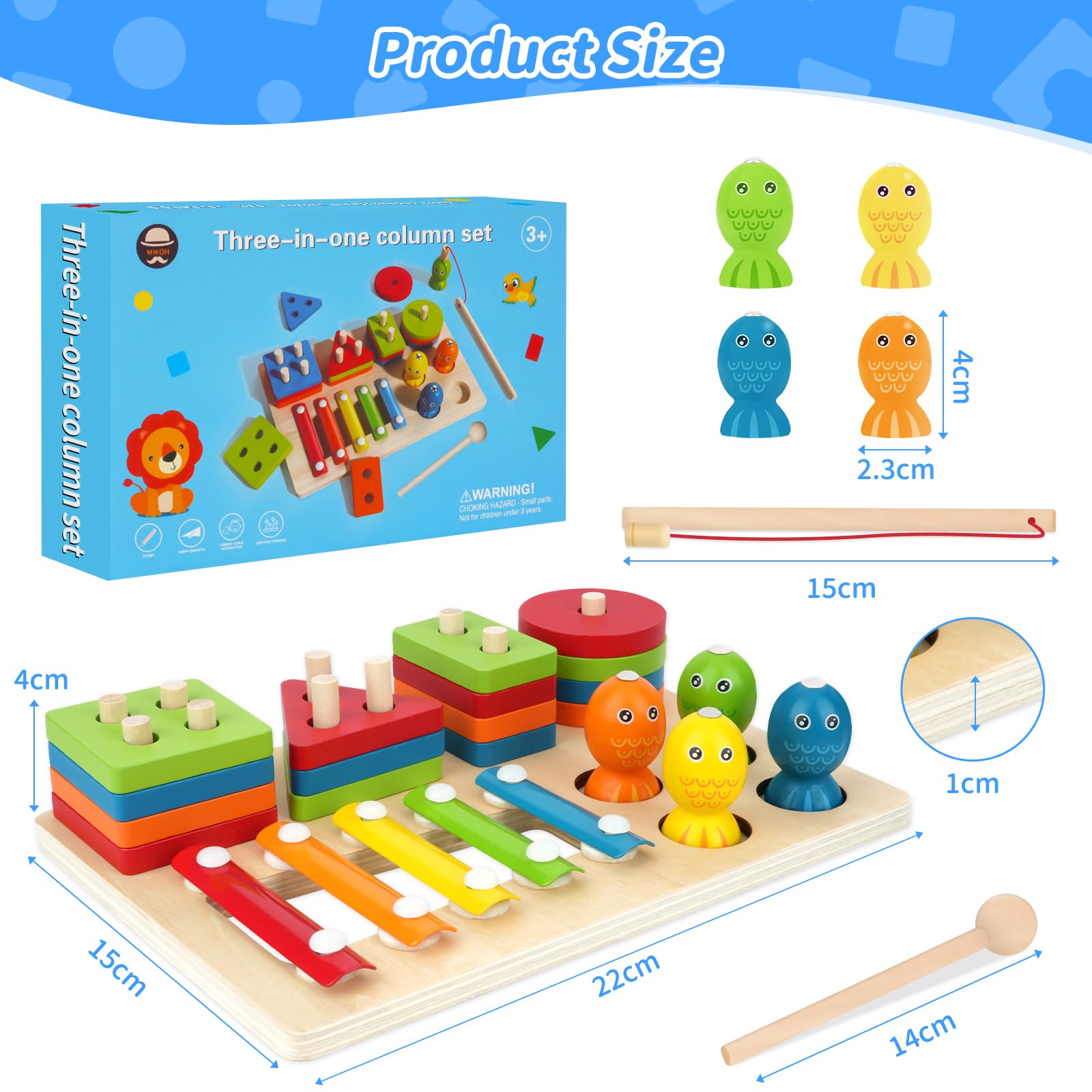 Montessori zabawka dla dzieci od 3 lat, drewniana zabawka od 3 lat, puzzle z chwytaniem, puzzle do sortowania, dla dziewcząt, chłopców, dzieci, zabawka motoryczna, prezent na Wielkanoc