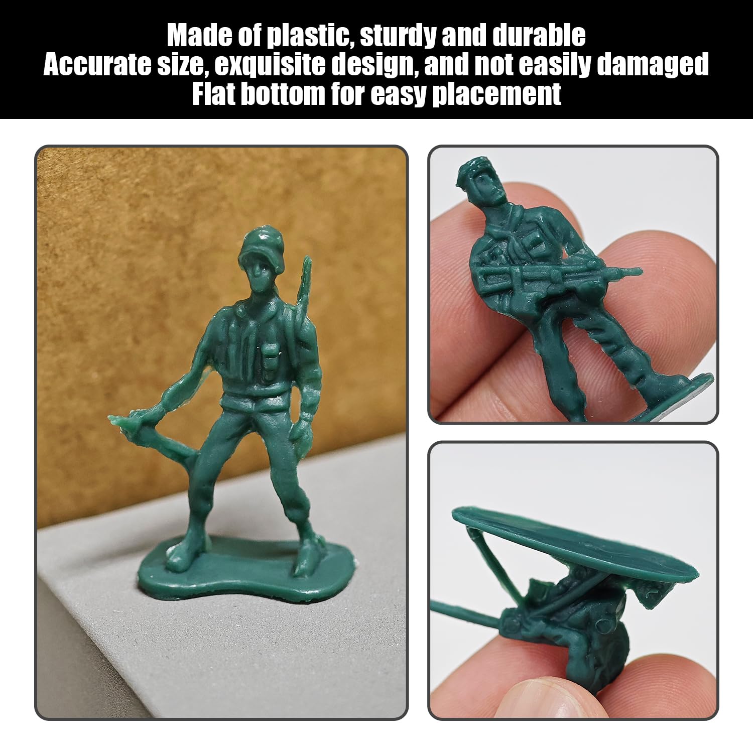 OODJVN 2 Sets Of Soldier Plastic Toys, Mini Military Theme Model Sets, War Scene Construction Toys, Battle Game Accessories And Tools - Image 3