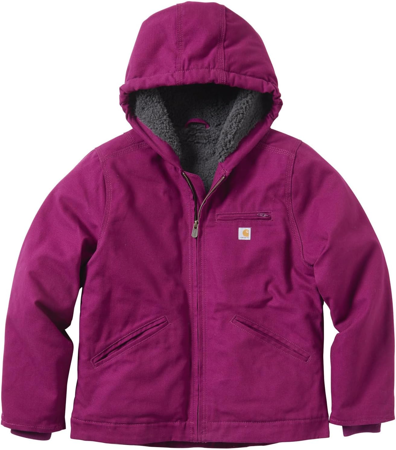 Kid's CP9547 Canvas Insulated Hooded Jacket - Girls