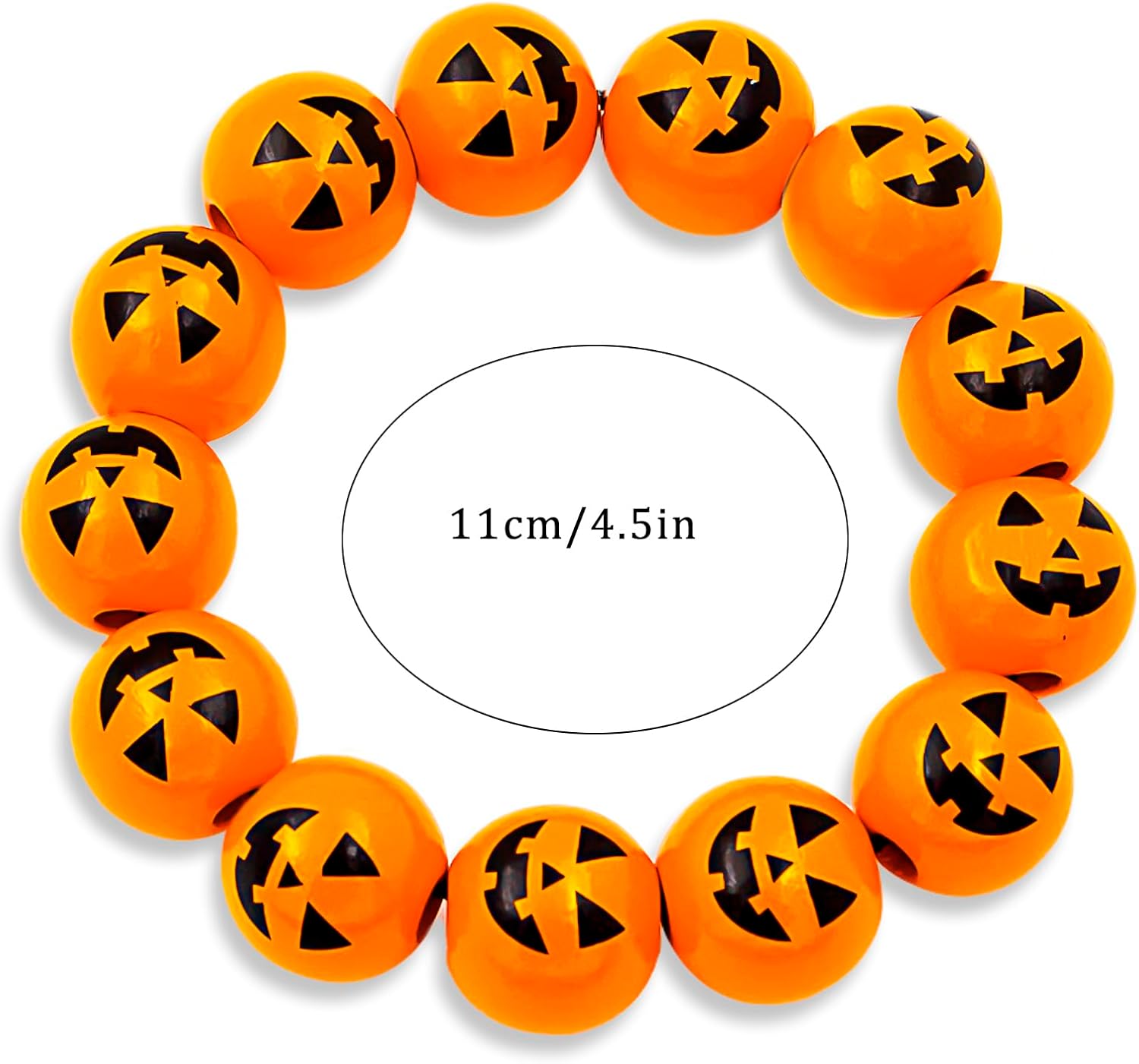 yfstyle 2025 Halloween Pumpkin Spider Bracelet for Women Men Adjustable Wood Bead Bracelet for Halloween Festival Party Jewelry Gifts - Image 6